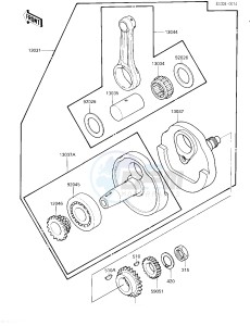 KL 250 D [KLR250] (D4-D6) [KLR250] drawing CRANKSHAFT