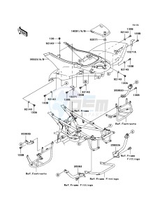 KFX700 KSV700-A2 EU drawing Rear Fender(s)