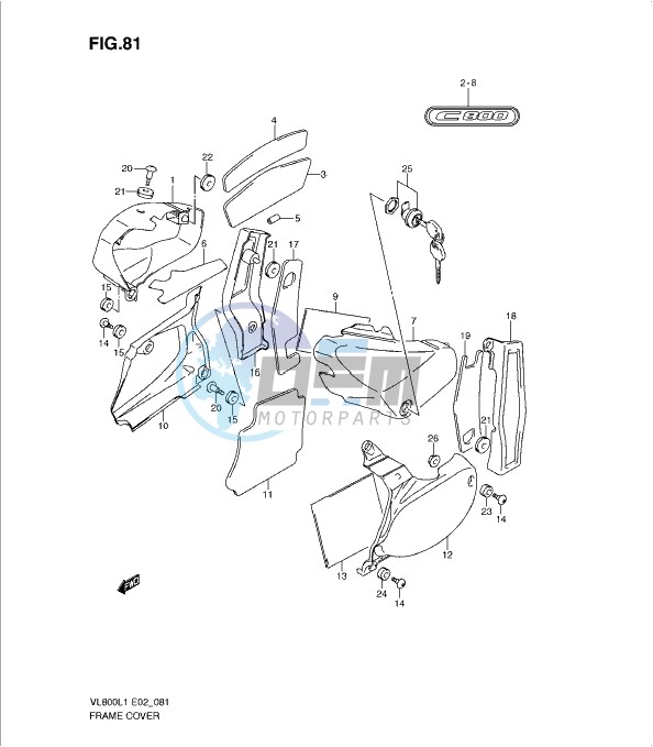 FRAME COVER (VL800L1 E2)