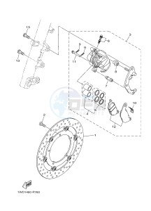 YZF-R3 YZF-R3A 321 R3 (BR53) drawing FRONT BRAKE CALIPER