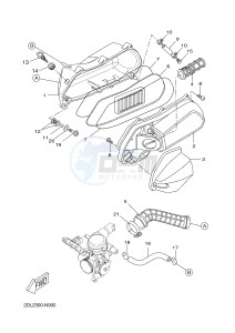 YP250R X-MAX 250 (2DL4 2DL4 2DL4) drawing INTAKE 2