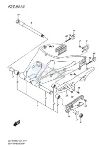 GSX-S 1000 drawing SWING ARM