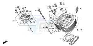 VT750C drawing FRONT CYLINDER HEAD