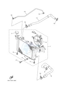 YFM300 RAPTOR 300 (1SC2 1SC3 1SC1 1SC1) drawing RADIATOR & HOSE