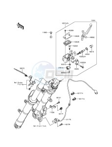 NINJA 300 ABS EX300BEF XX (EU ME A(FRICA) drawing Front Master Cylinder