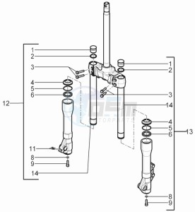 Runner 50 SP drawing Fork components (Kayaba)