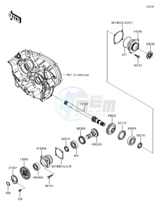 BRUTE FORCE 750 4x4i EPS KVF750GJF EU drawing Front Bevel Gear