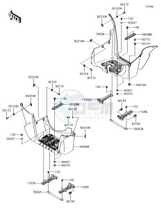 BRUTE FORCE 750 4x4i EPS KVF750HHF EU drawing Footrests