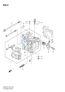 AN400 (E2) Burgman drawing CYLINDER HEAD