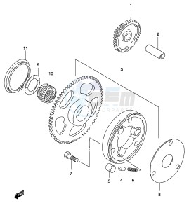 GZ250 (P34) drawing STARTER CLUTCH