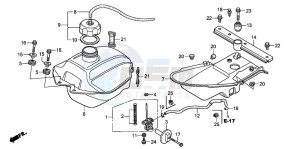 TRX250TE FOURTRAX ES drawing FUEL TANK