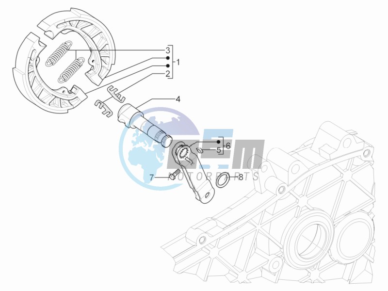 Rear brake - Brake jaw