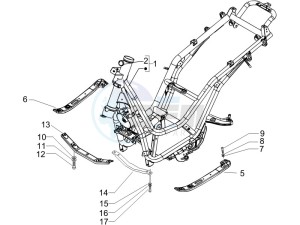 Beverly 500 Cruiser e3 2007-2012 drawing Frame bodywork