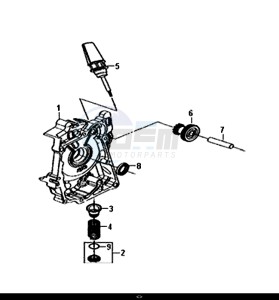 FIDDLE III 50 (XA05W5-EU) (L8-M0) drawing R. CRANK CASE COVER