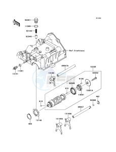 NINJA_250R EX250K9FA GB XX (EU ME A(FRICA) drawing Gear Change Drum/Shift Fork(s)