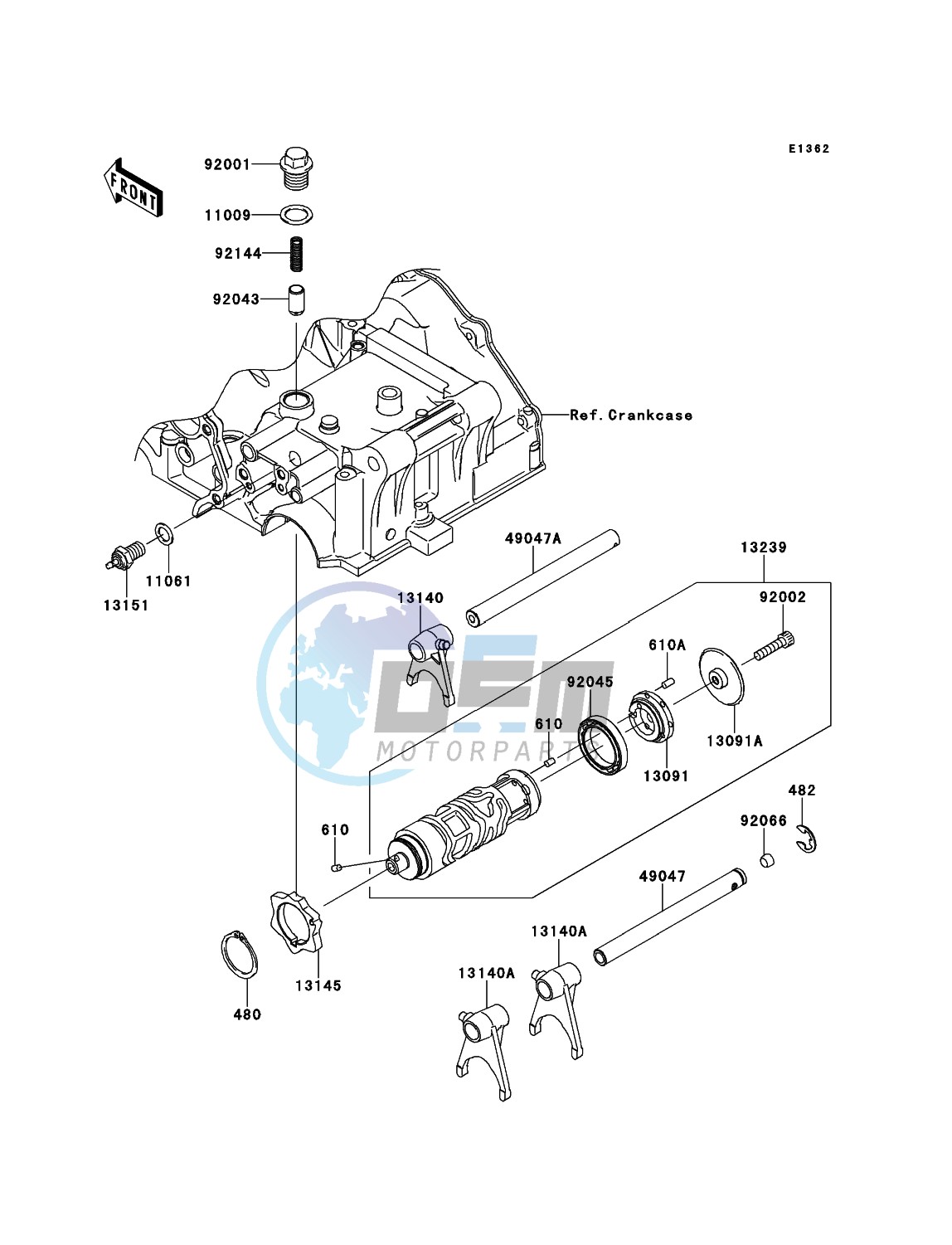 Gear Change Drum/Shift Fork(s)