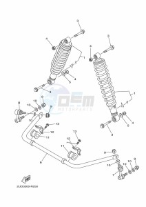 YFM700FWAD GRIZZLY 700 EPS (BLT5) drawing REAR SUSPENSION