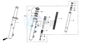 FES125 S-WING drawing FRONT FORK