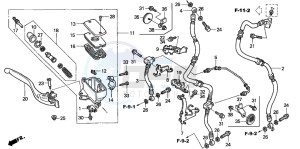 NT650V drawing FR. BRAKE MASTER CYLINDER (NT650V2/3/4/5)