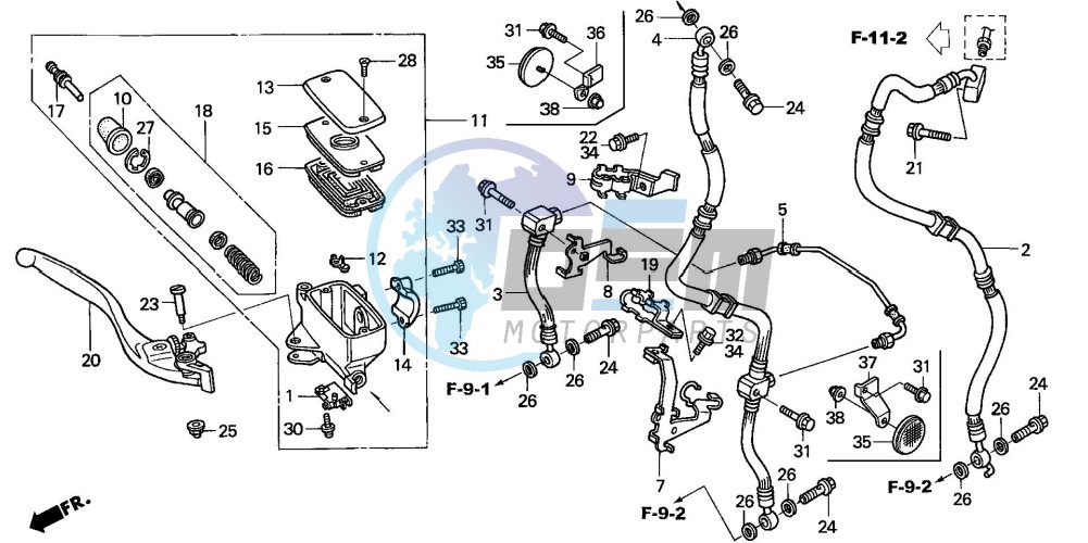 FR. BRAKE MASTER CYLINDER (NT650V2/3/4/5)