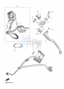 YZF600 YZF-R6 RaceBASE (BN6P) drawing HANDLE SWITCH & LEVER