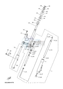 YN50 NEO'S (2APD 2APD 2APD) drawing FRONT FORK