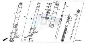 CBR600RA9 E / ABS MME drawing FRONT FORK