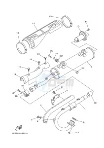 YFM450FWA GRIZZLY 450 IRS (BM81) drawing EXHAUST