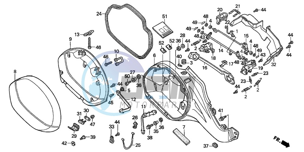 R. SADDLEBAG (NT650V2/3/4/5)