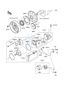 Z750_ABS ZR750M8F GB XX (EU ME A(FRICA) drawing Starter Motor