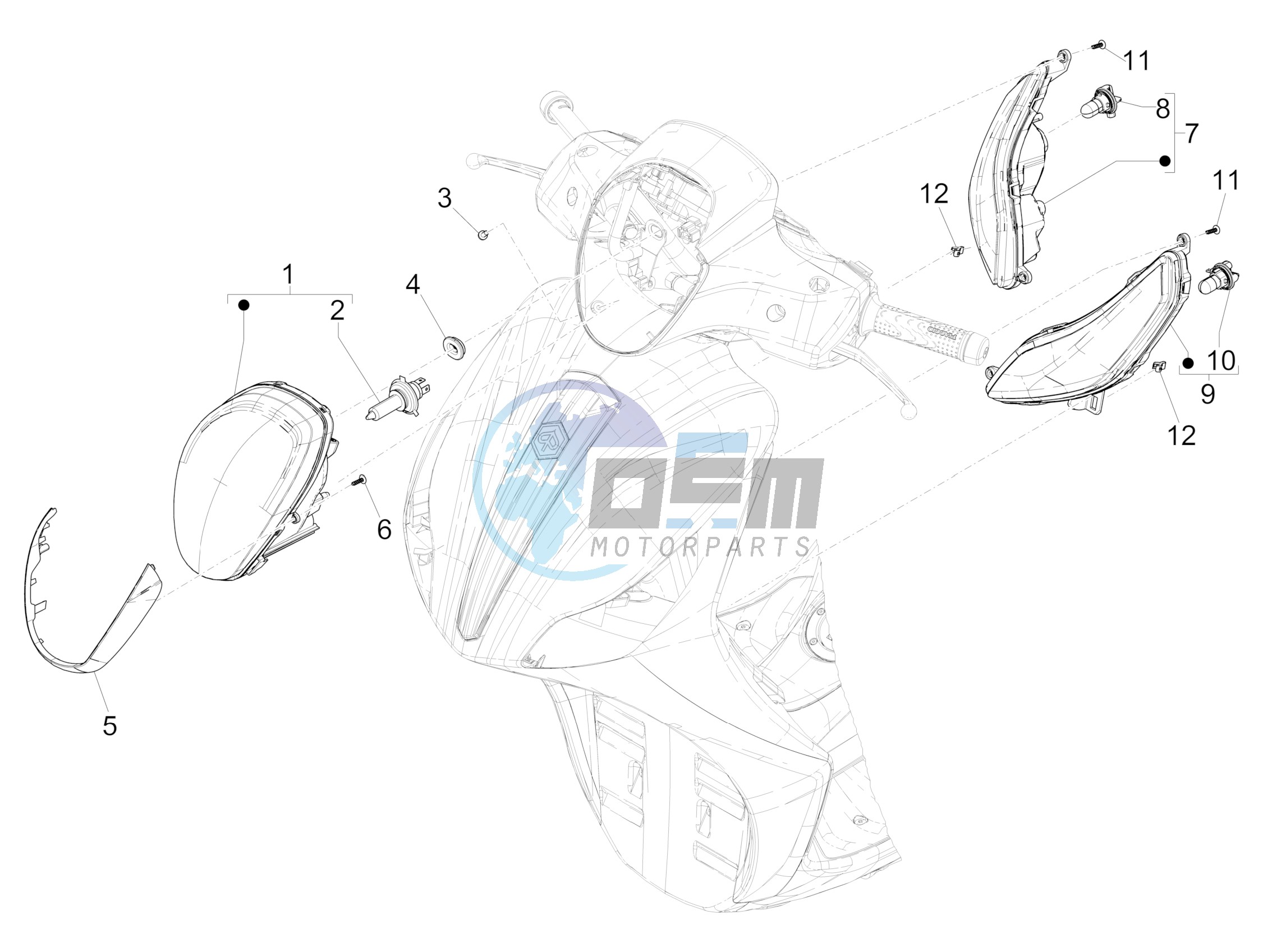 Front headlamps - Turn signal lamps