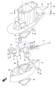 DF 350A drawing Drive Shaft Housing w/Transom (XX)