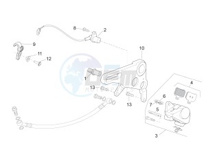 RSV4 1100 RACING FACTORY E4 ABS (EMEA-GSO) drawing Rear brake caliper