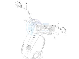 LX 150 4T 3V IE NOABS E3 (APAC) drawing Driving mirror/s