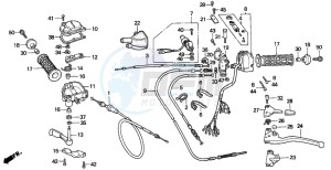 TRX300 FOURTRAX 300 drawing CABLE/SWITCH