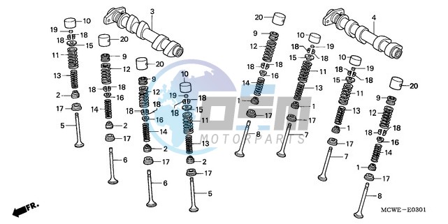 CAMSHAFT/VALVE (REAR)