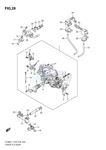 VL800 (E3-E28) VOLUSIA drawing THROTTLE BODY (VL800L1 E28)