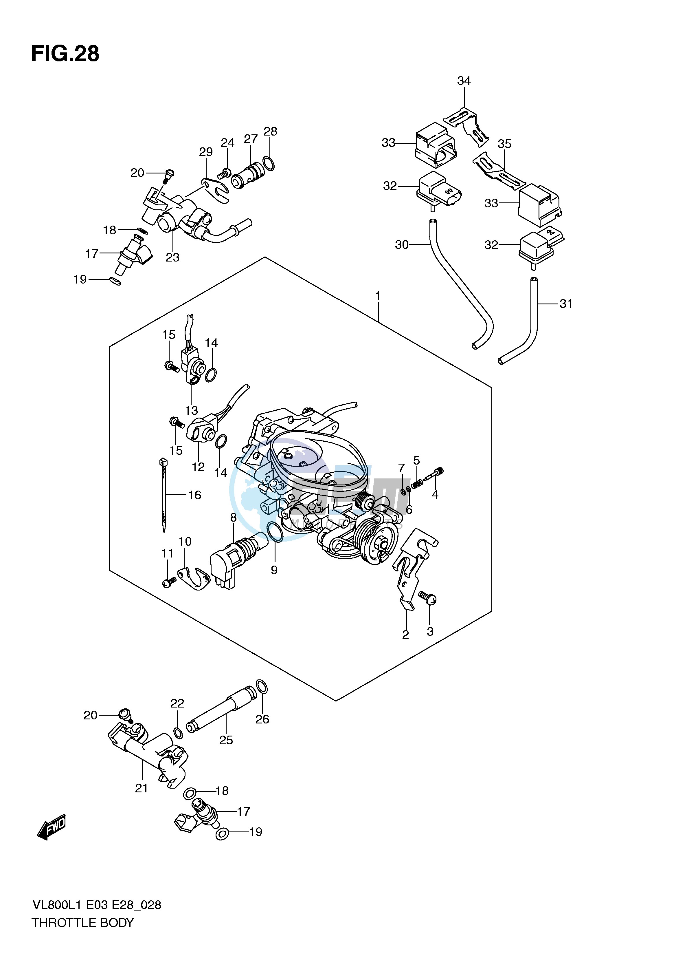 THROTTLE BODY (VL800L1 E28)