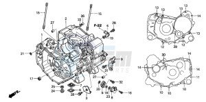 TRX400FA FOURTRAX AT drawing CRANKCASE