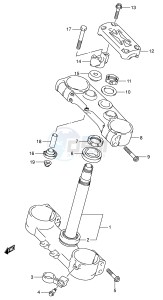 RM-Z450 (E3-E28) drawing STEERING STEM (MODEL K5 K6)