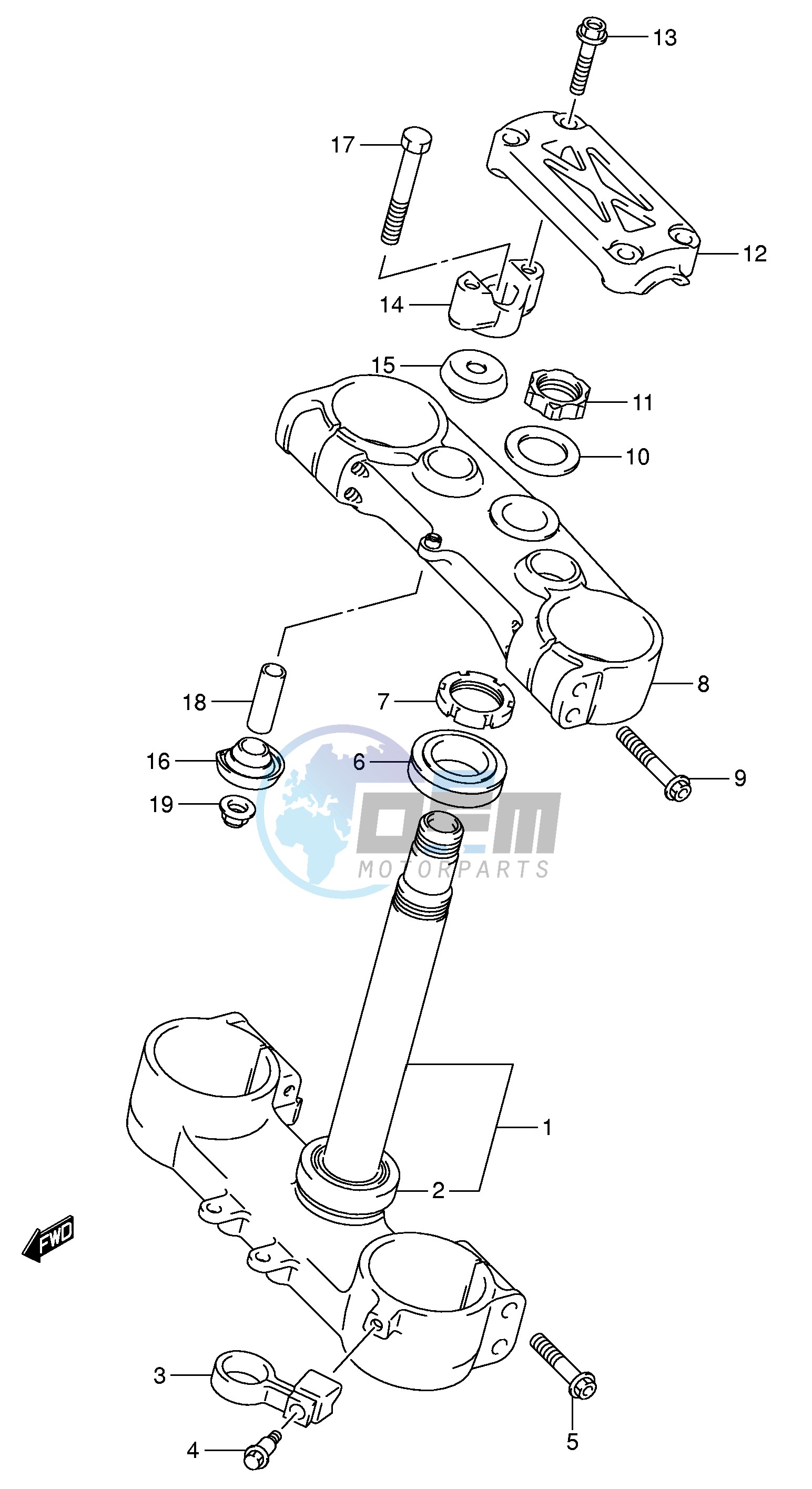 STEERING STEM (MODEL K5 K6)