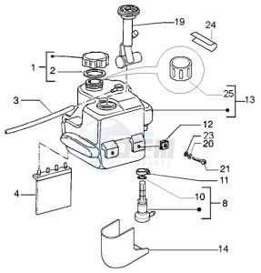 NRG 50 Pure jet drawing Fuel Tank