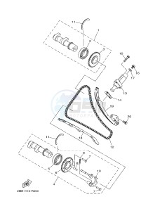 YXE700 YXE70WPAJ WOLVERINE R (B3D2) drawing CAMSHAFT & CHAIN