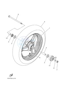 XC115S D'ELIGHT (2EP1 2EP3) drawing FRONT WHEEL FOR CAST WHEEL