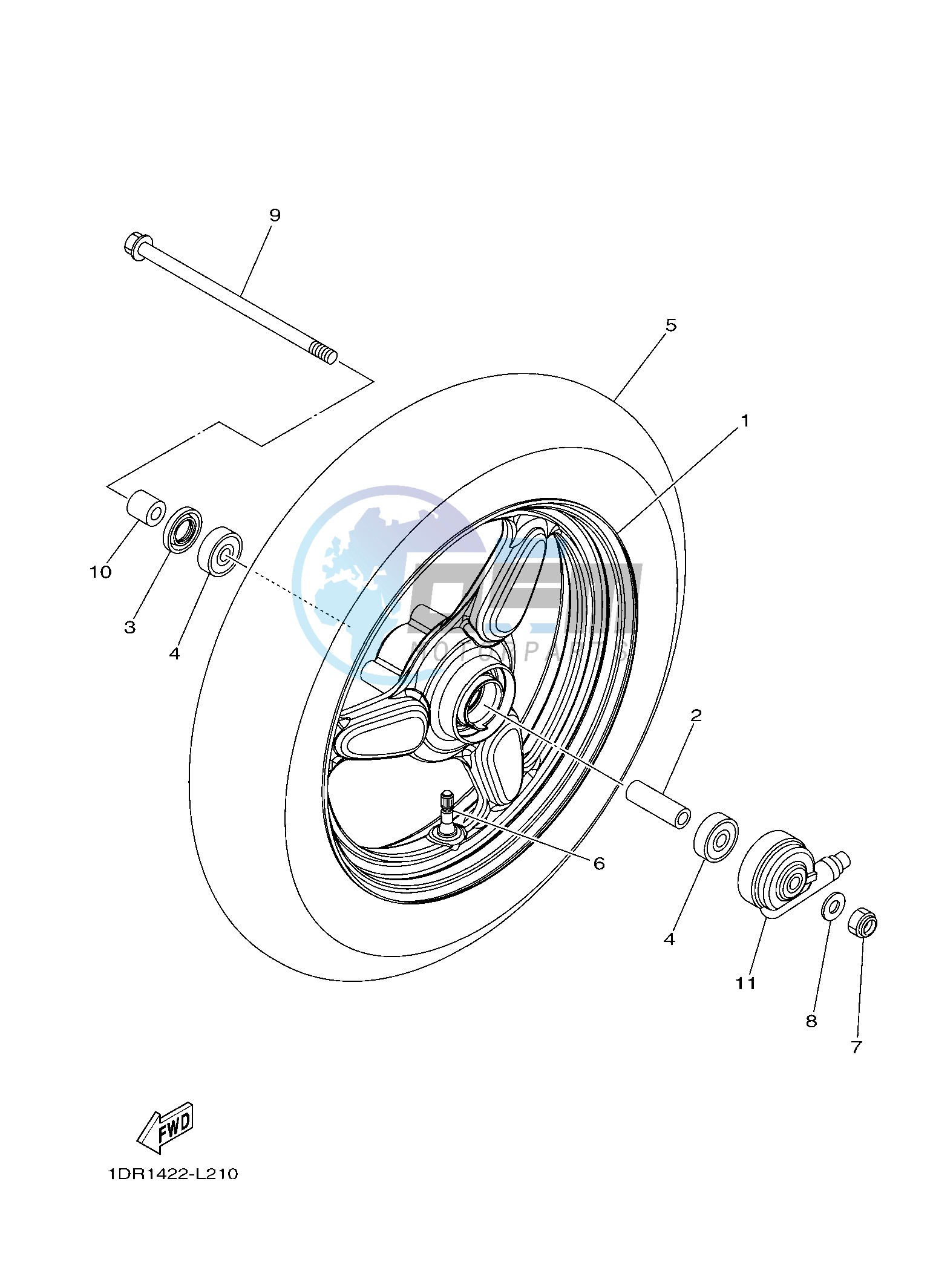 FRONT WHEEL FOR CAST WHEEL