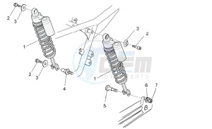 V7 Racer 750 drawing Rear shock absorber