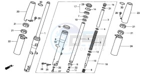 VT750C drawing FRONT FORK