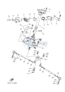 YFM700FWAD YFM700PSF GRIZZLY 700 EPS (B38A) drawing STEERING