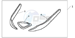 GL1800A SI - (SI) drawing FRONT FENDER ORNA