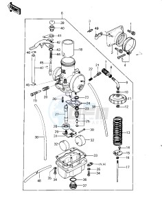 KDX 400 A [KDX400] (A1-A2) [KDX400] drawing CARBURETOR